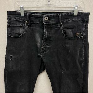 G-Star Raw Revend Men’s Skinny Jeans Gray Distressed 31/32